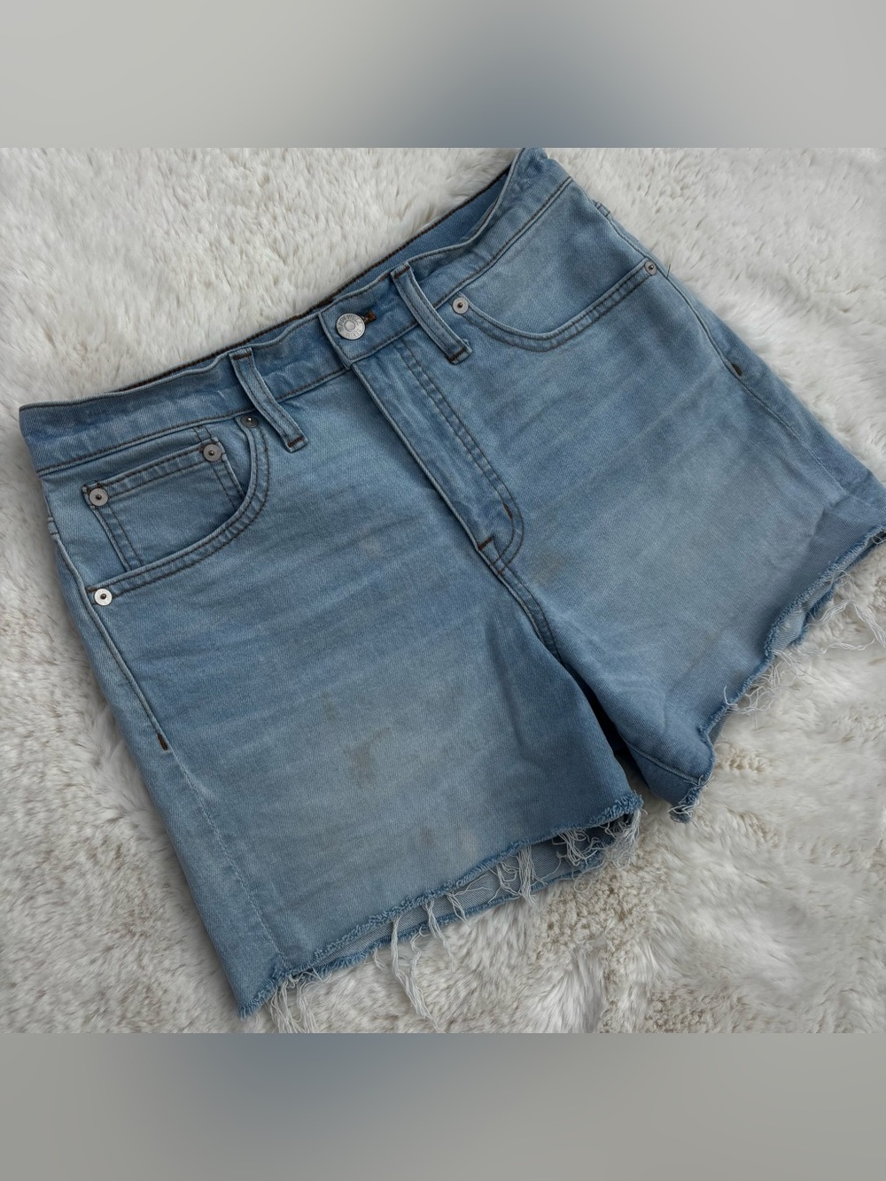 Madewell Light Blue Denim Cutoff Shorts